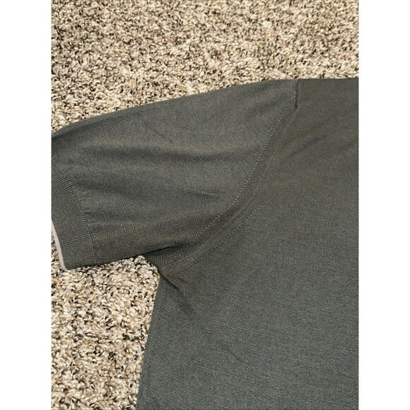 Gatsby Sweater Mens M Gray Silk Cotton Polo Shirt Style Short Sleeve Italian - Picture 7 of 11